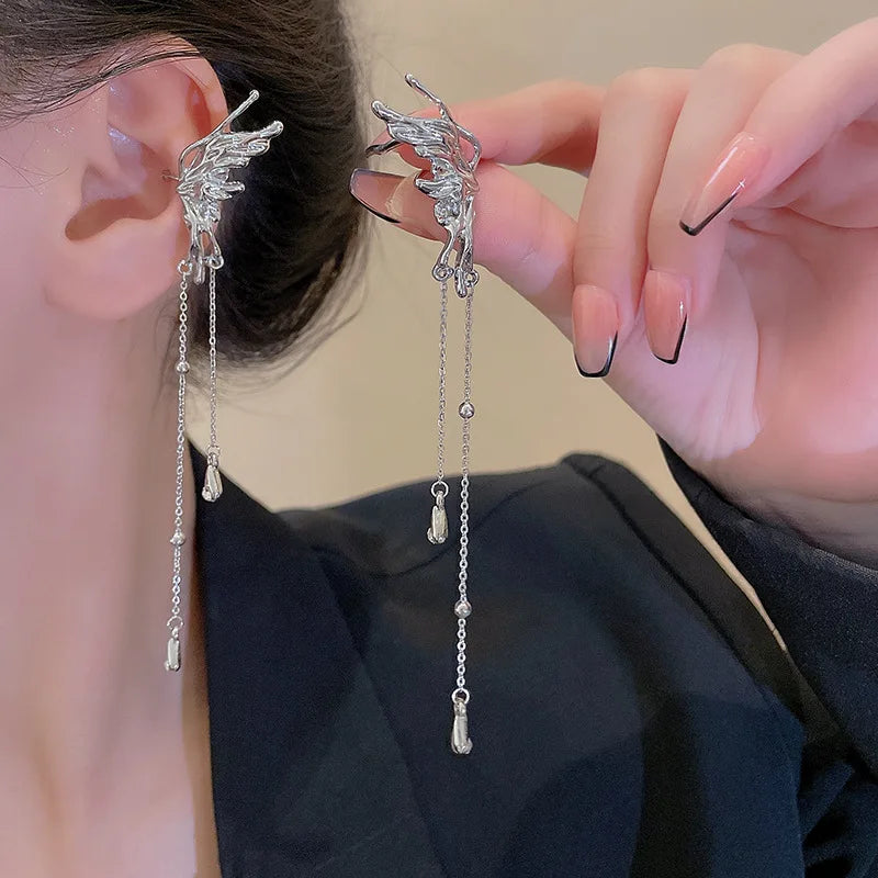 Brincos Elegant Elf Butterfly Zircon Clip
