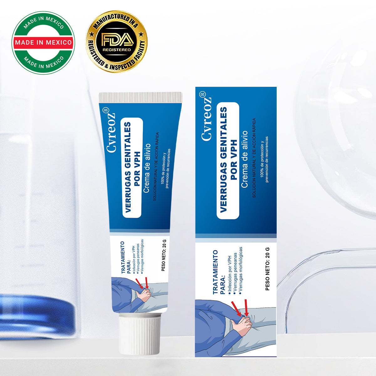 Cvreoz® Crema Alivio Verrugas Genitales VPH