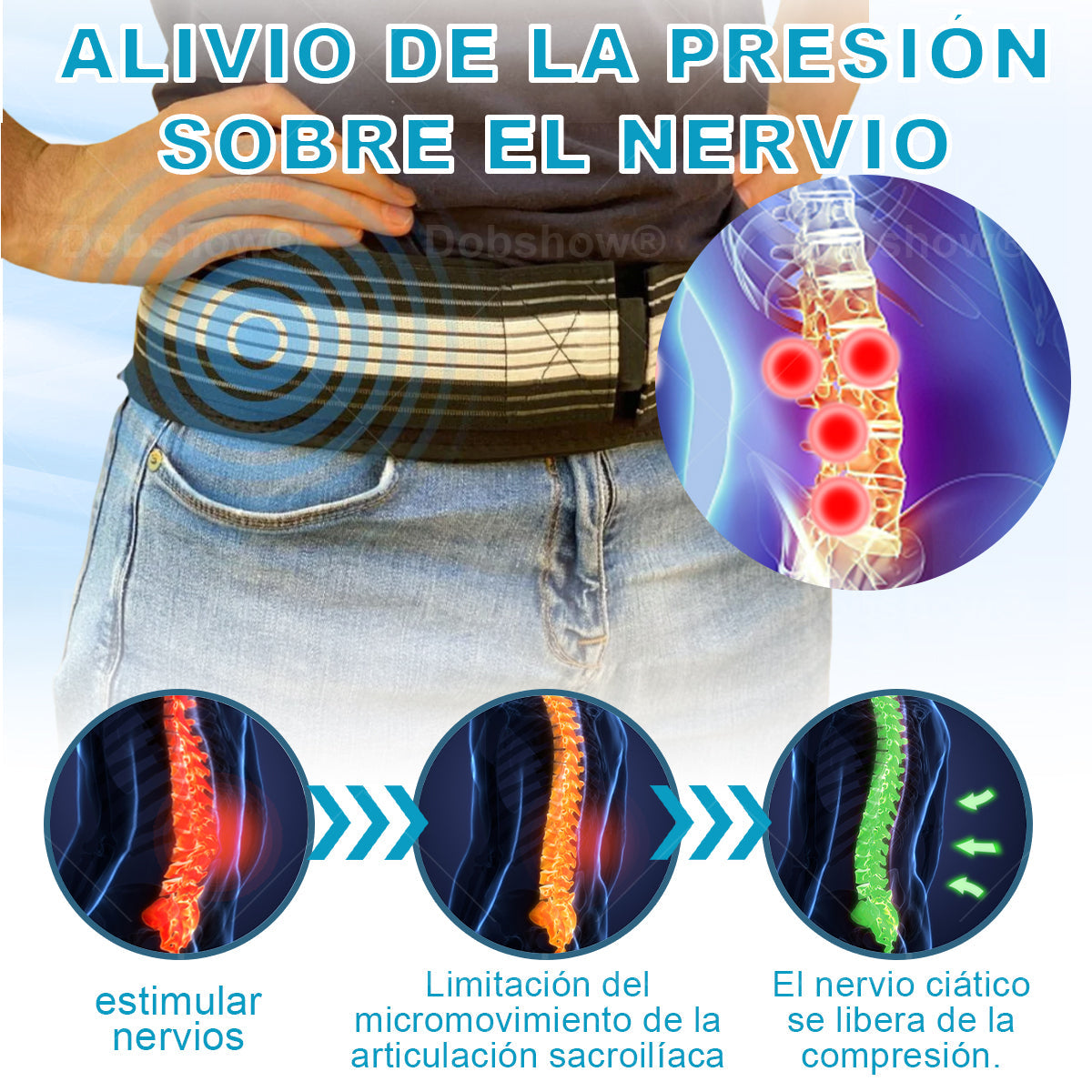 BQODQO® Cinturón descompresor del nervio ciático