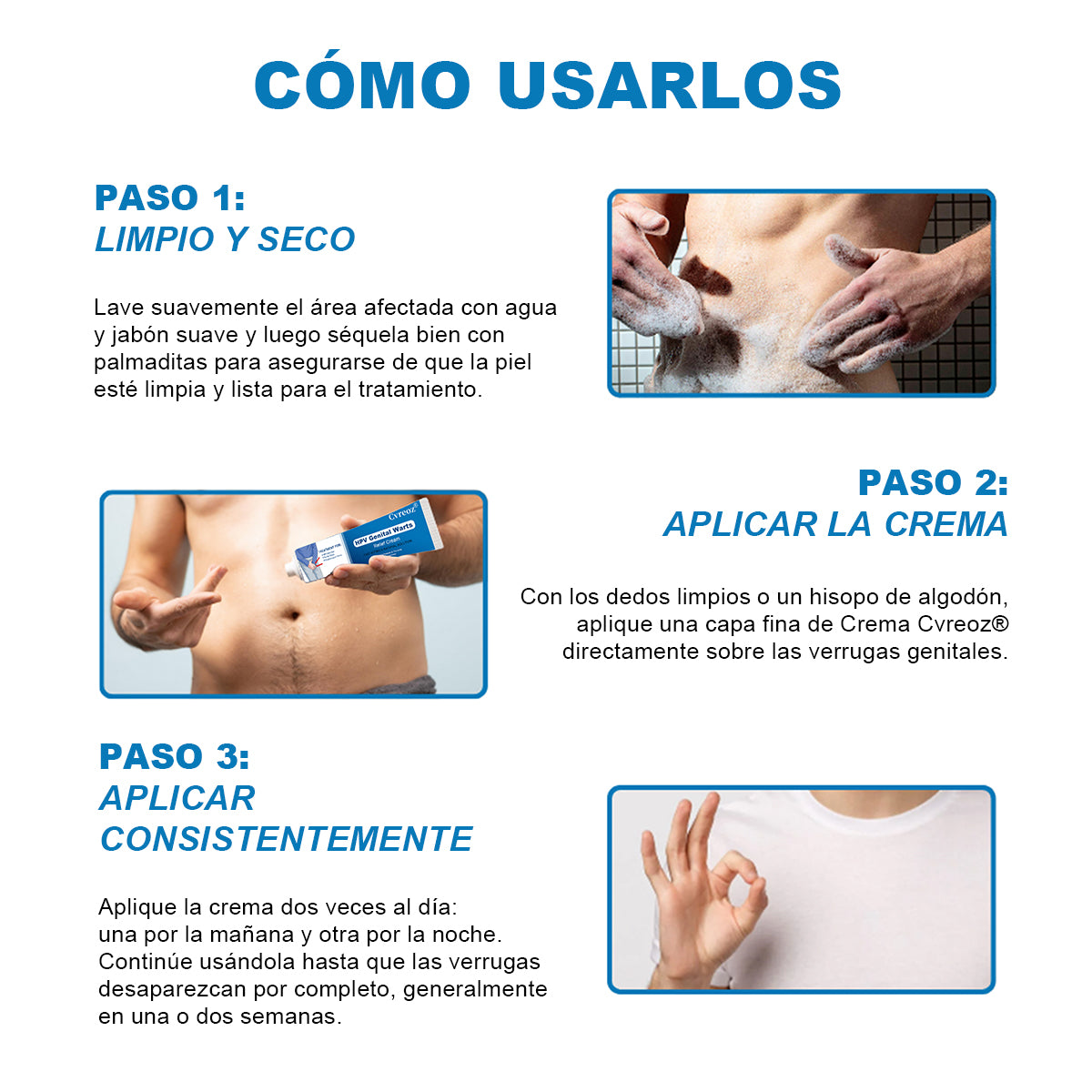 Cvreoz® Crema Alivio Verrugas Genitales VPH