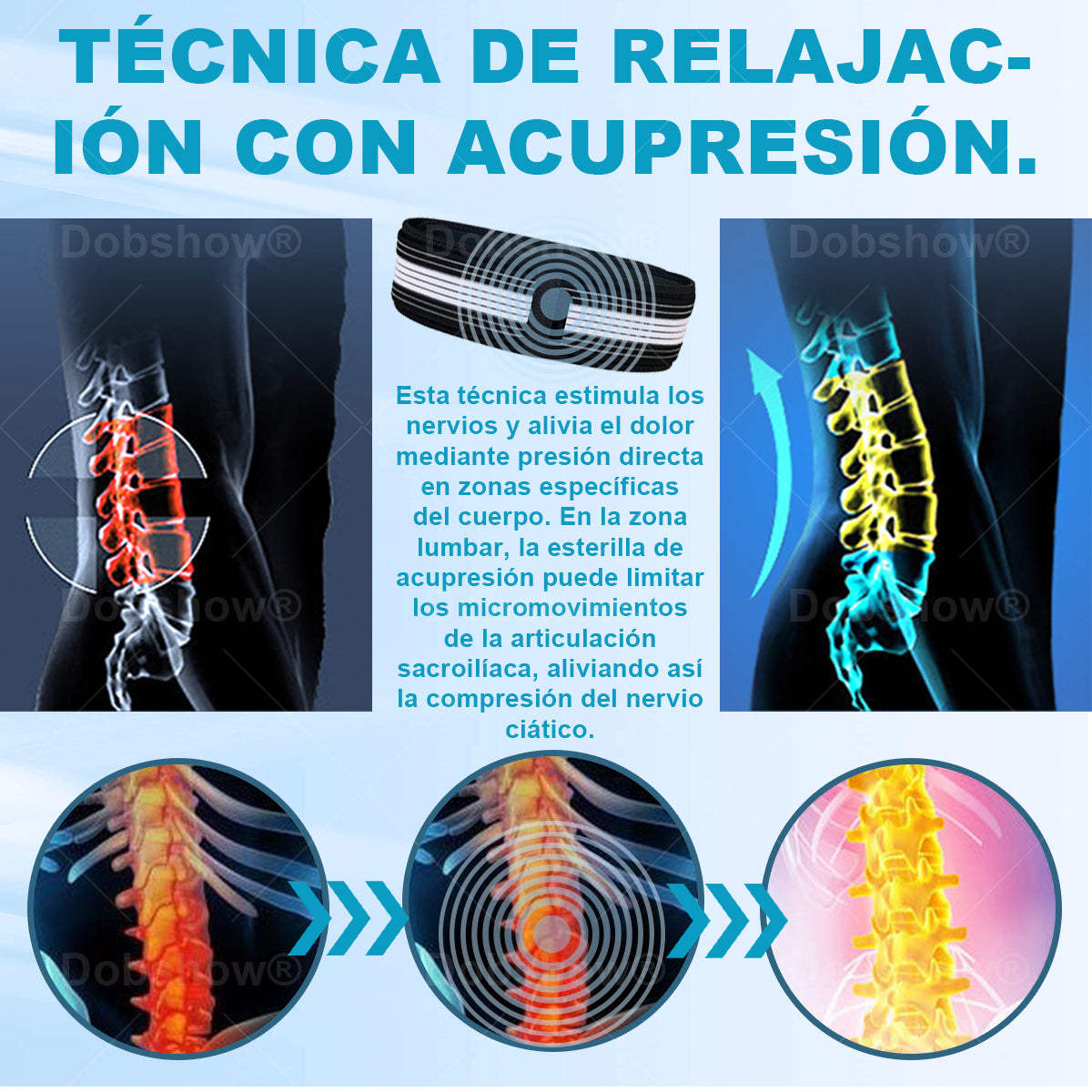 BQODQO® Cinturón descompresor del nervio ciático