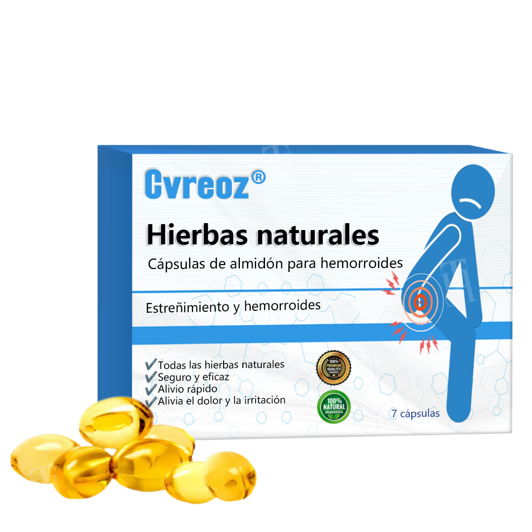 Cvreoz® Hierbas naturales Cápsulas de almidón para hemorroides
