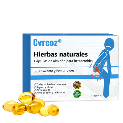 Cvreoz® Hierbas naturales Cápsulas de almidón para hemorroides