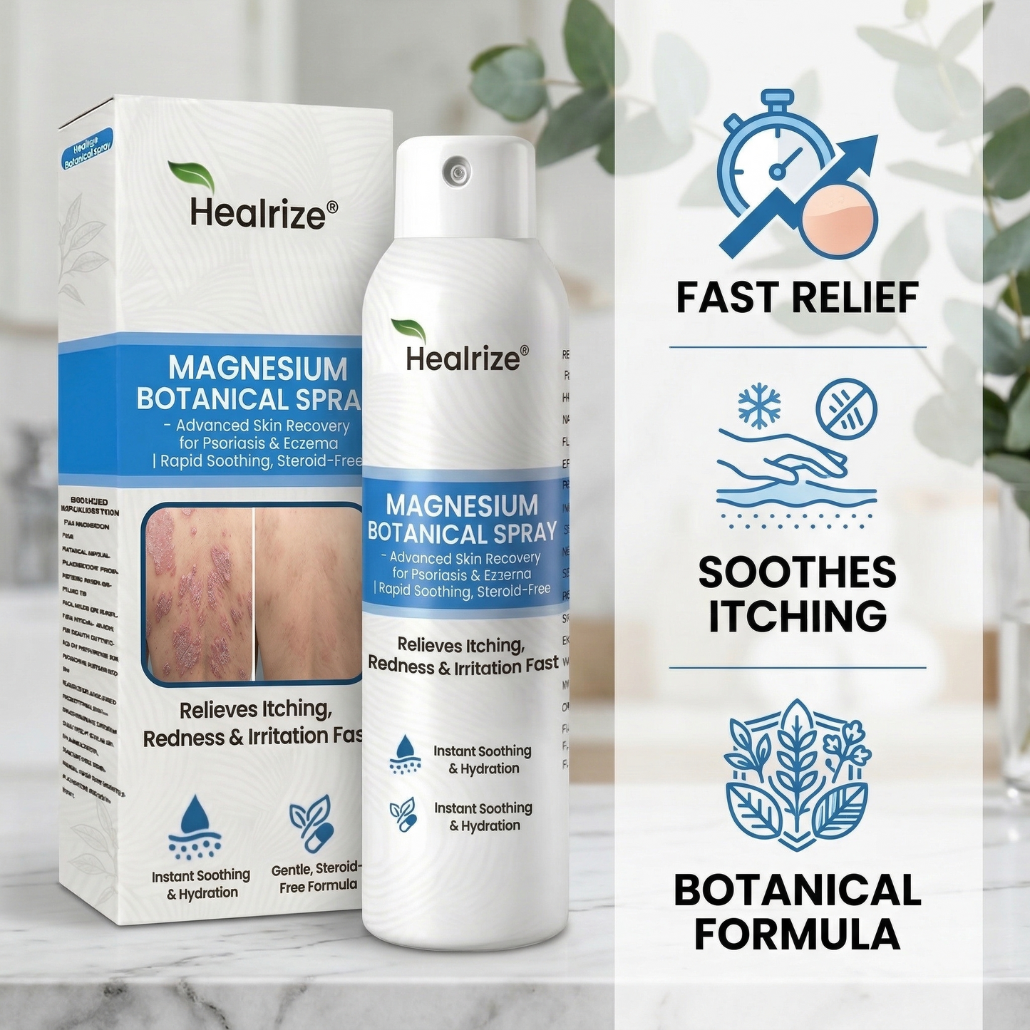 ✅ 𝙊𝙛𝙛𝙞𝙘𝙞𝙖𝙡 𝙎𝙩𝙤𝙧𝙚 | Healrize® Magnesium Botanical Spray – Advanced Skin Recovery for Psoriasis & Eczema | Rapid Soothing, Steroid-Free
