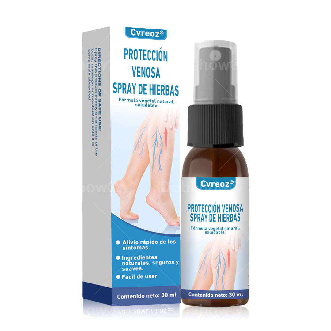 Cvreoz® VeinGuard Spray a base de hierbas-✅ ¡Clínicamente probado para eliminar las venas varicosas en solo 7 días!