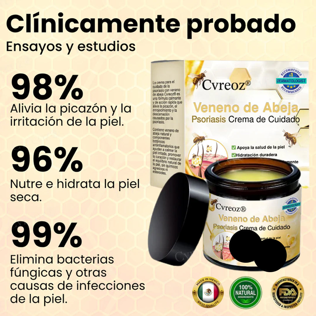 Cvreoz® Veneno de Abeja Psoriasis Crema de Cuidado