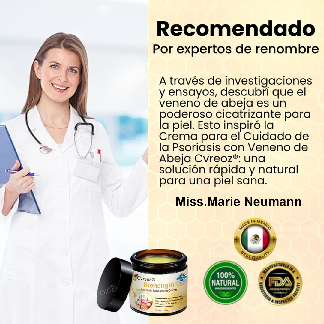 Cvreoz® Veneno de Abeja Psoriasis Crema de Cuidado