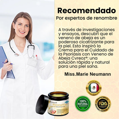Cvreoz® Veneno de Abeja Psoriasis Crema de Cuidado
