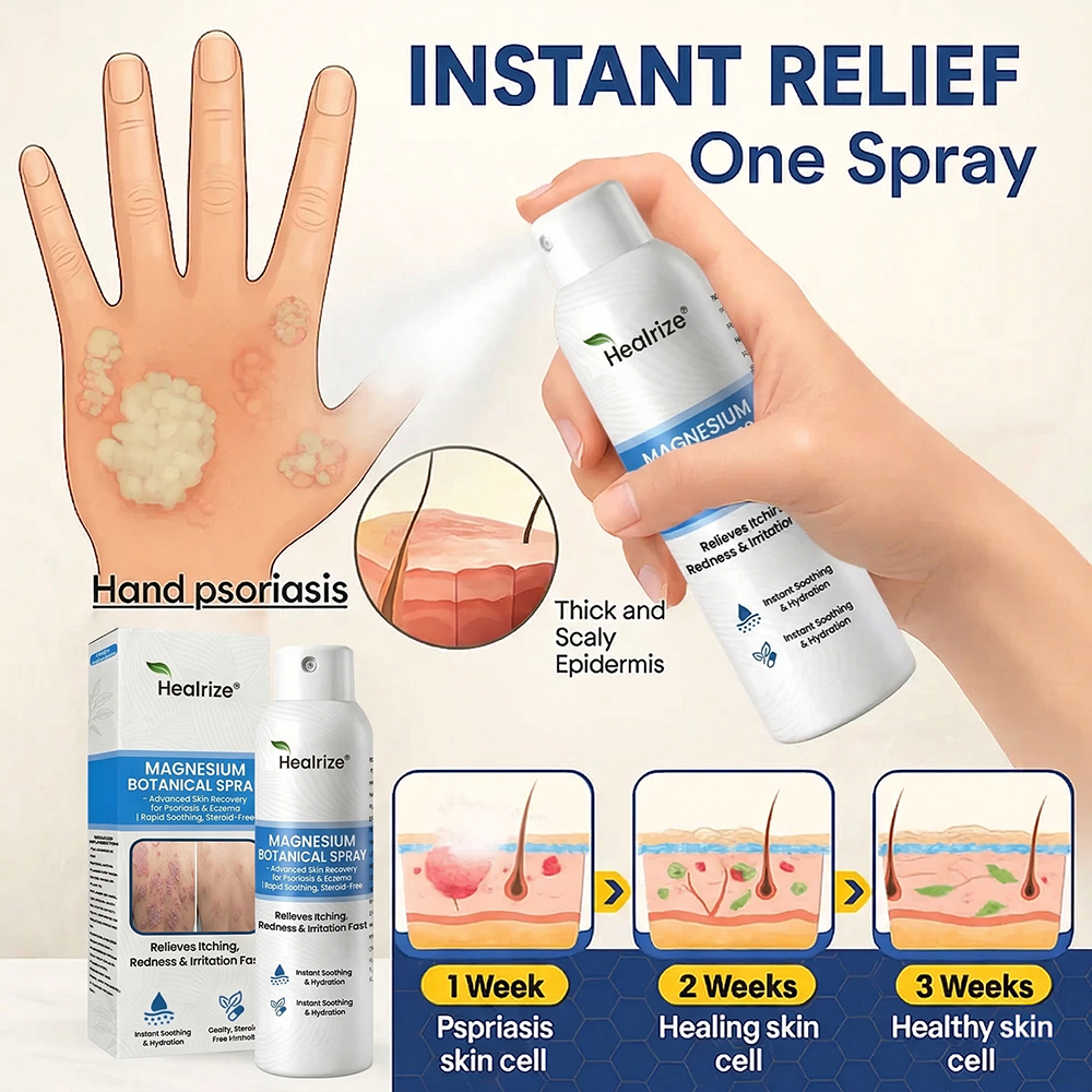 ✅ 𝙊𝙛𝙛𝙞𝙘𝙞𝙖𝙡 𝙎𝙩𝙤𝙧𝙚 | Healrize® Magnesium Botanical Spray – Advanced Skin Recovery for Psoriasis & Eczema | Rapid Soothing, Steroid-Free