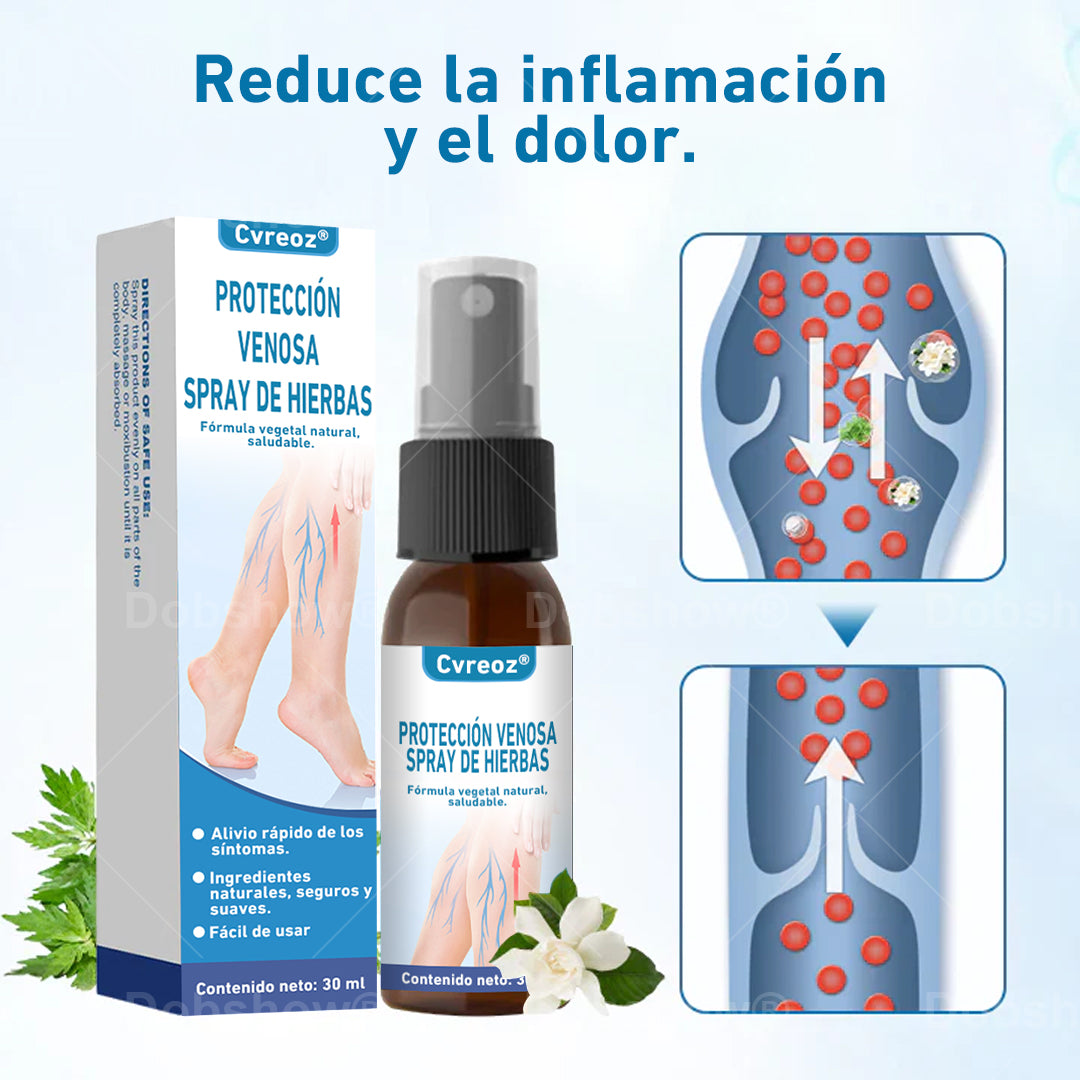 Cvreoz® VeinGuard Spray a base de hierbas-✅ ¡Clínicamente probado para eliminar las venas varicosas en solo 7 días!