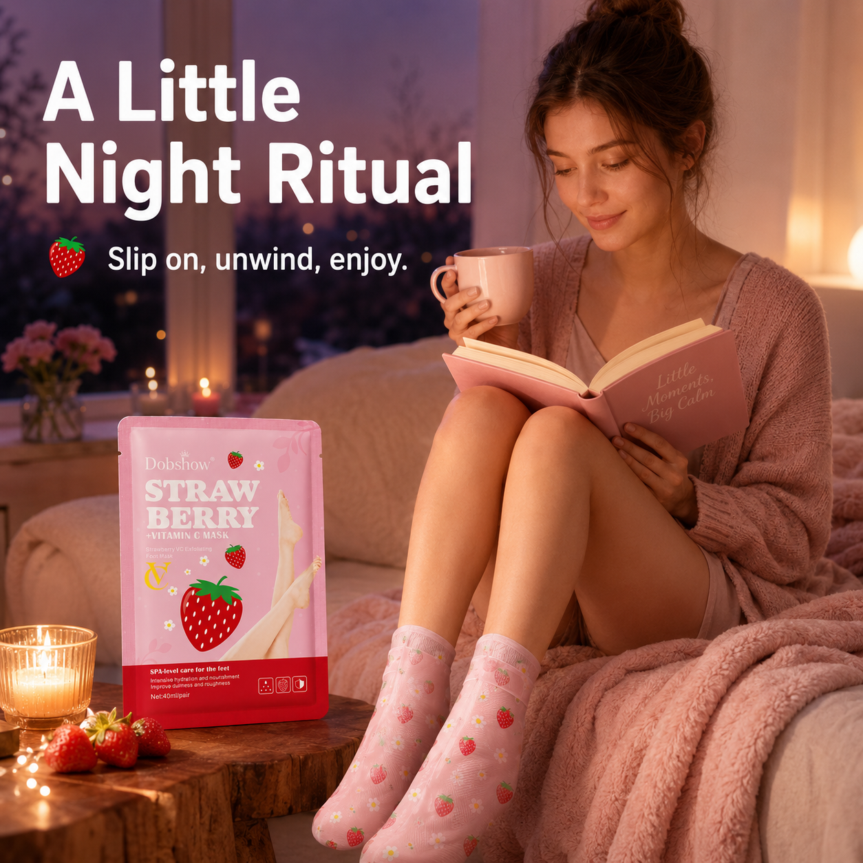 Dobshow® Strawberry + Vitamin C Foot Mask