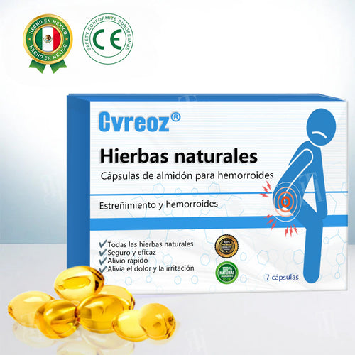 Cvreoz® Hierbas naturales Cápsulas de almidón para hemorroides