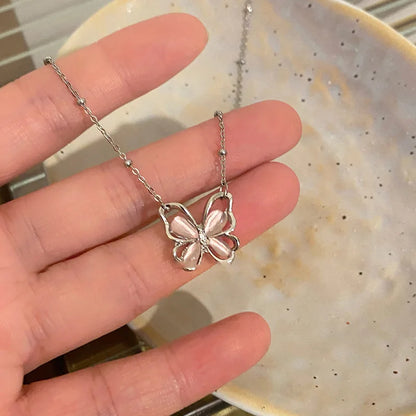 Colar com pingente de cruz de zircão rosa com novo design