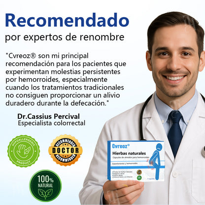 Cvreoz® Hierbas naturales Cápsulas de almidón para hemorroides
